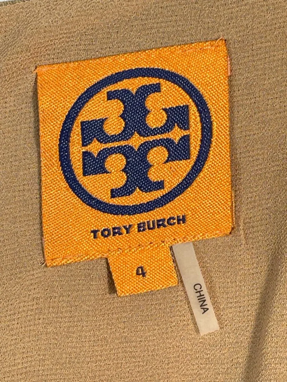 Tory Burch Azalea Camel Wool Blend Square Neck Sheath Dress Size 4